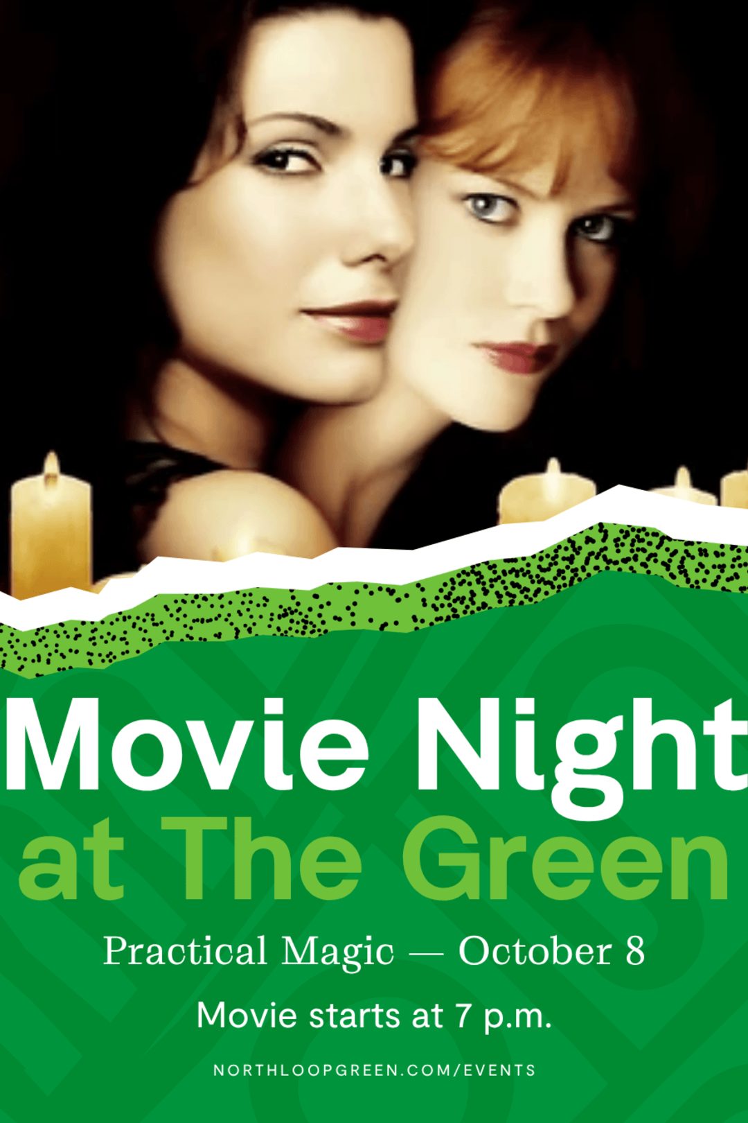 Poster image of Movie Night At The Green with event details